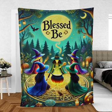 Halloween Cauldron Witchcraft Blanket Wicca Home Decor-MoonChildWorld