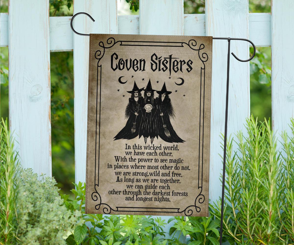 Halloween Coven Sisters Witch Flag-MoonChildWorld