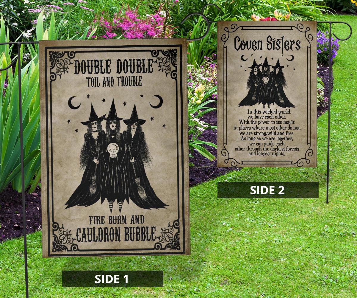 Halloween Coven Sisters Witch Flag-MoonChildWorld