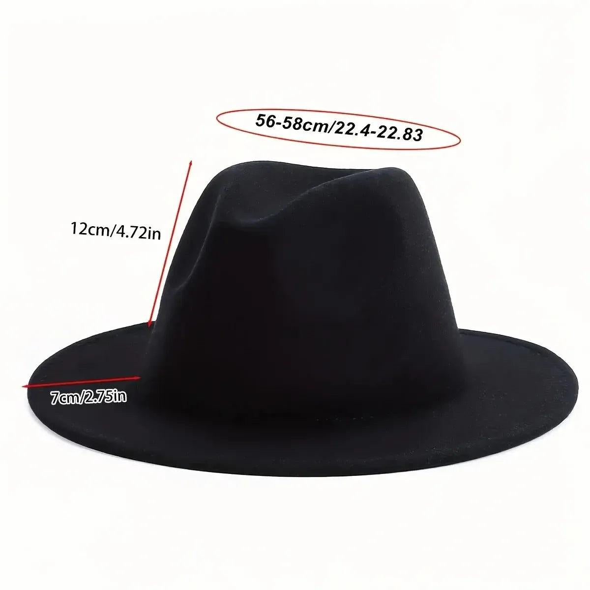 Halloween Dark Gothic Felt Fedoras Black Witch Hats-MoonChildWorld