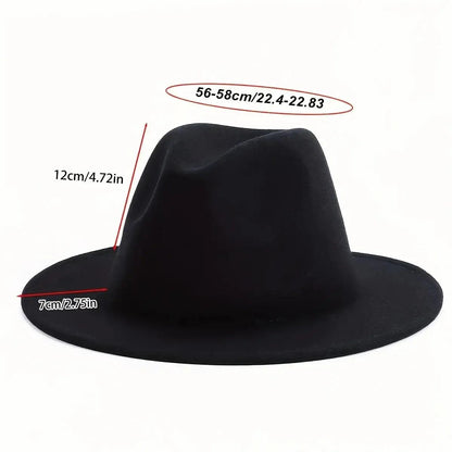 Halloween Dark Gothic Felt Fedoras Black Witch Hats-MoonChildWorld