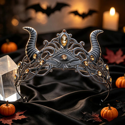 Horned witch crown shown in profile