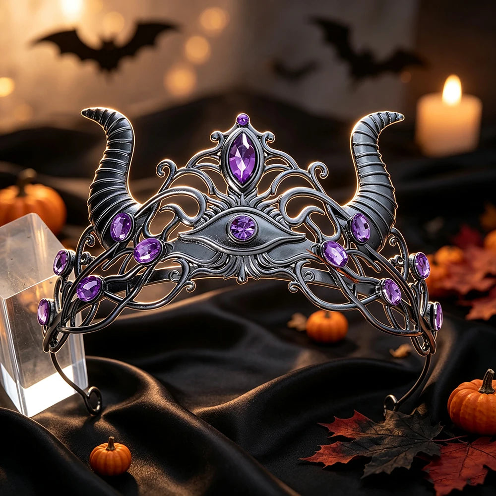 Gothic punk tiara styled for a masquerade look