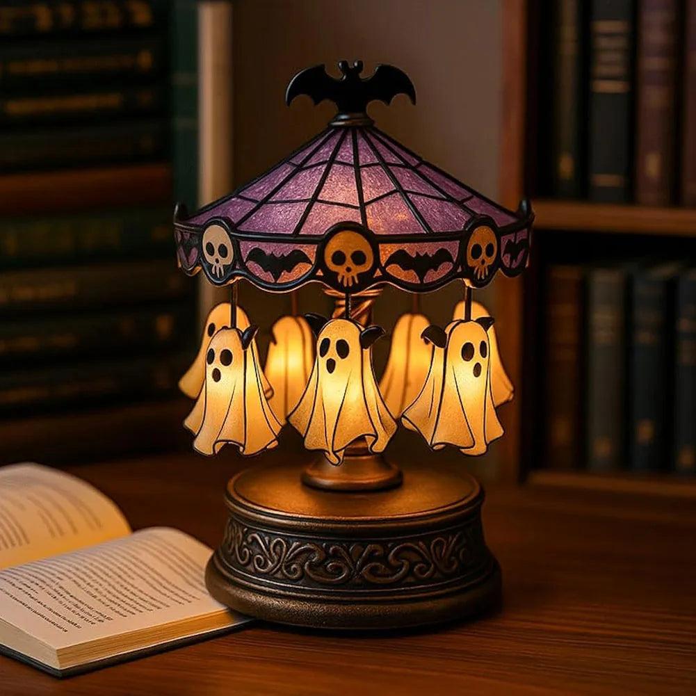 Halloween Ghost Carousel Night Light for Witch Home Decor-MoonChildWorld