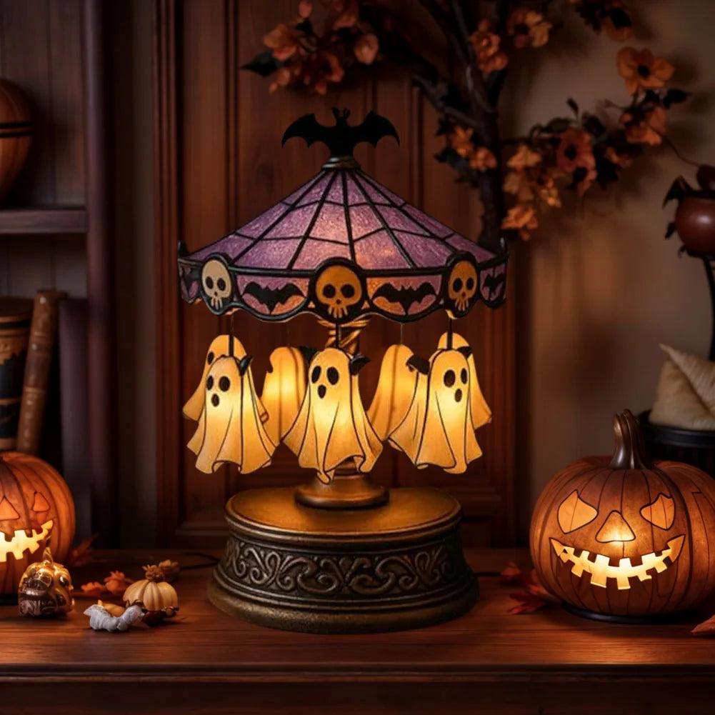 Halloween Ghost Carousel Night Light for Witch Home Decor-MoonChildWorld