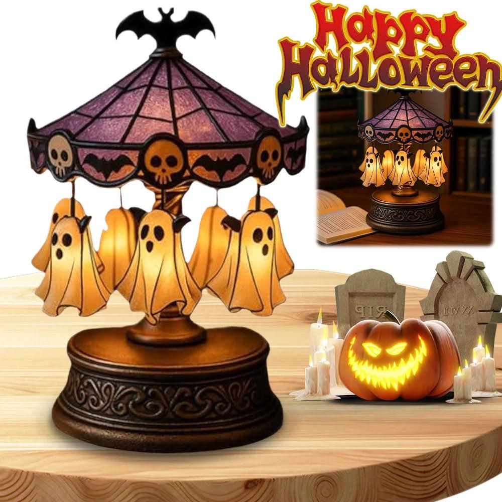 Halloween Ghost Carousel Night Light for Witch Home Decor-MoonChildWorld