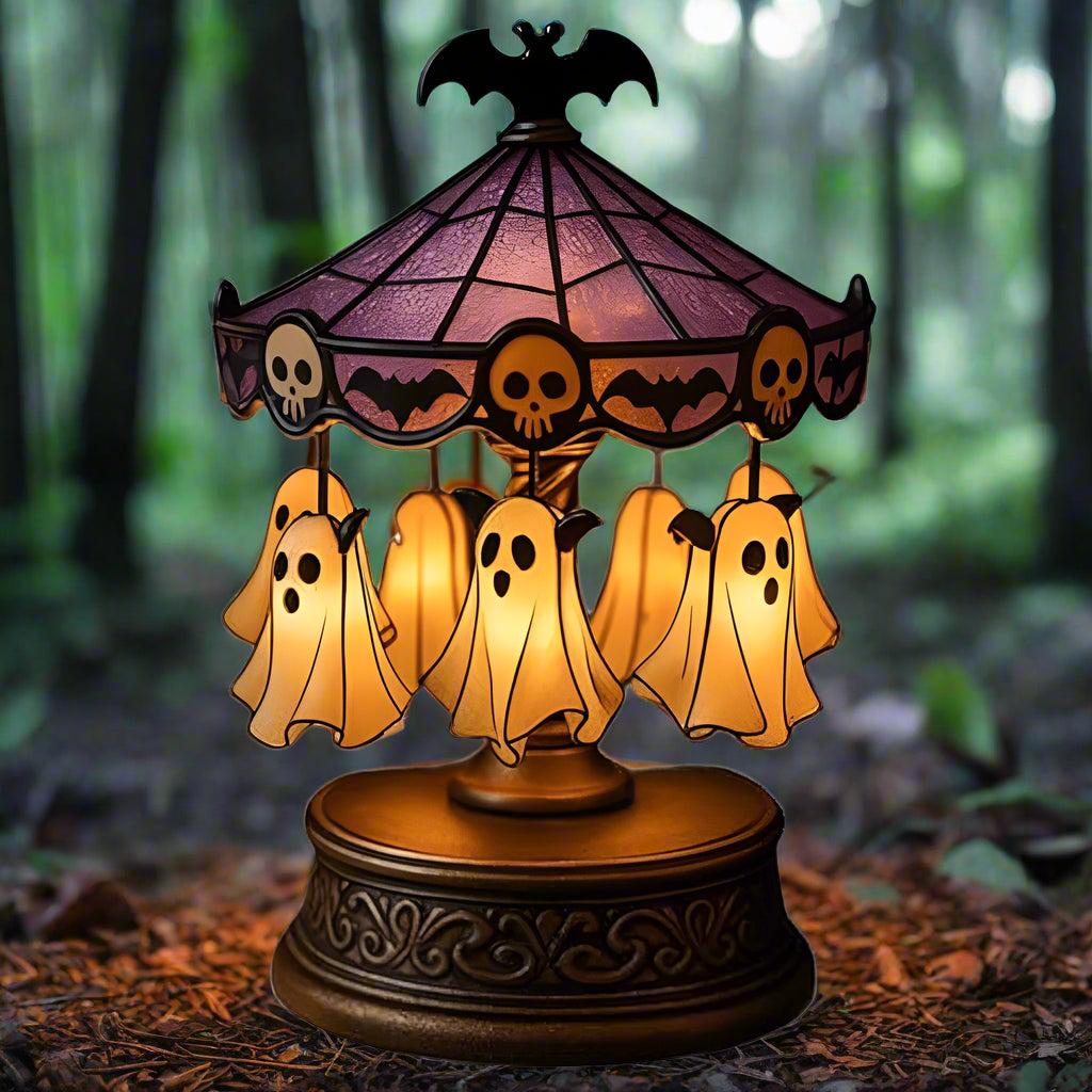 Halloween Ghost Carousel Night Light for Witch Home Decor-MoonChildWorld