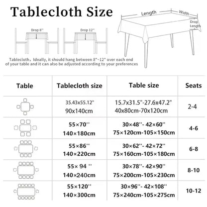 Halloween Ghost Pumpkin Spider Web Rectangle Tablecloth-MoonChildWorld