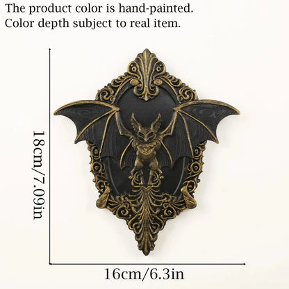Size reference for the gothic bat relief wall plaque