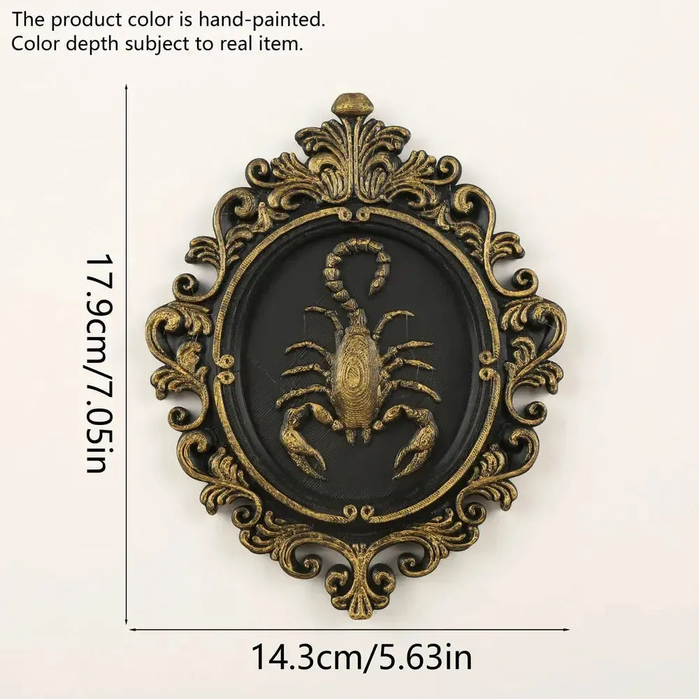 Size reference for the gothic scorpion relief wall decor