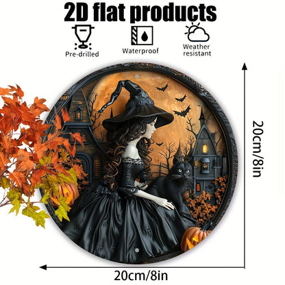Halloween Gothic Witch Metal Sign Spooky Home Decor Gothic Metal Wall Art-MoonChildWorld