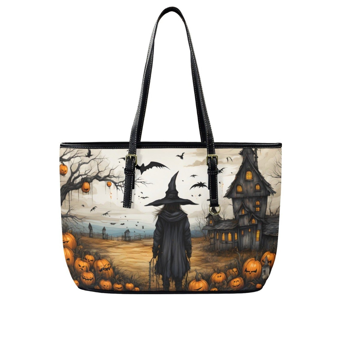 Halloween Gothic Witch Tote Bag-MoonChildWorld