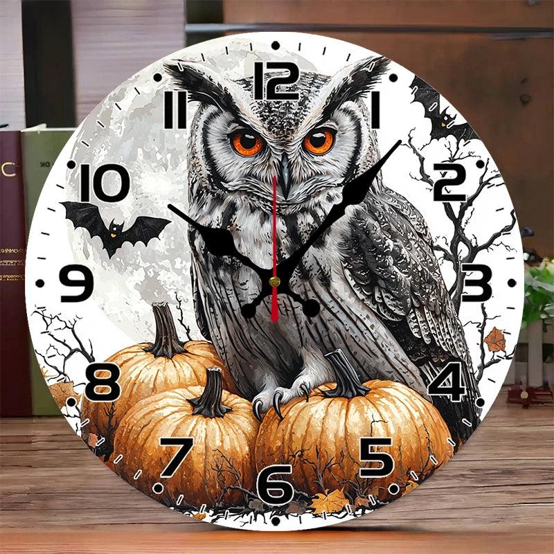 Halloween Gothic Wooden Wall Clock-MoonChildWorld