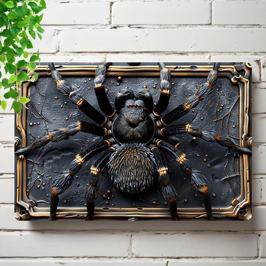Halloween Spider Metal Sign Spider Wall Art Gothic Home Decor-MoonChildWorld