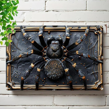 Halloween Spider Metal Sign Spider Wall Art Gothic Home Decor-MoonChildWorld