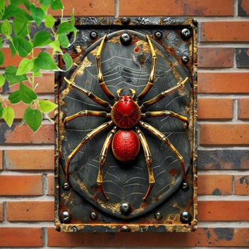 Halloween Spider Metal Sign Spider Wall Art Gothic Home Decor-MoonChildWorld