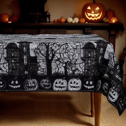 Halloween Spider Tablecloth Gothic Polyester Table Cover-MoonChildWorld