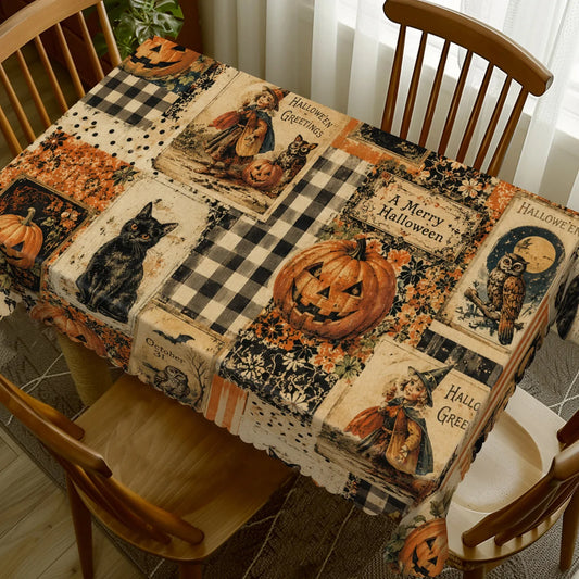 Halloween tablecloth for spooky dining and picnic decor
