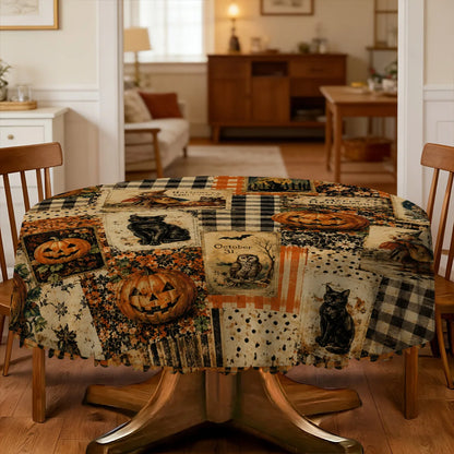 Halloween tablecloth for spooky dining and picnic decor