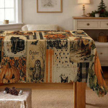 Halloween tablecloth for spooky dining and picnic decor