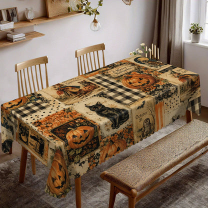 Halloween tablecloth for spooky dining and picnic decor