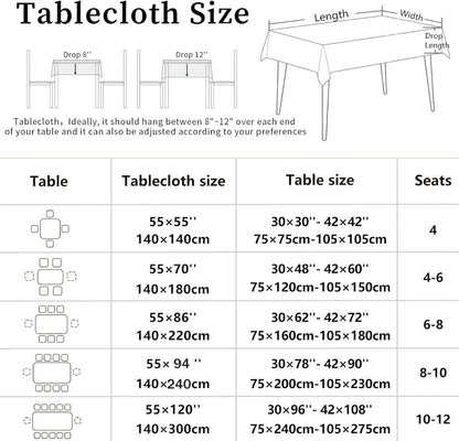 Halloween Theme Rectangle Tablecloth Spooky Dining Table Decor-MoonChildWorld