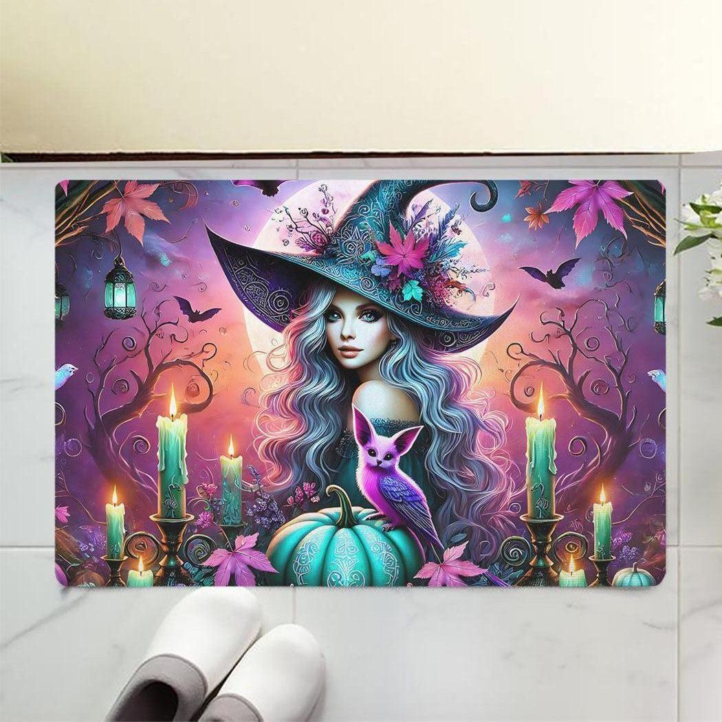 Halloween Witch Doormat Gothic Doormat for Spooky Season 0-MoonChildWorld