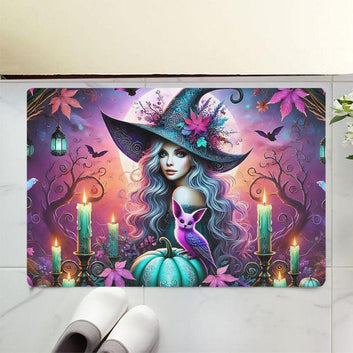 Halloween Witch Doormat Gothic Doormat for Spooky Season 0-MoonChildWorld
