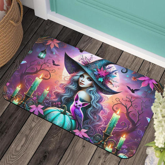 Halloween Witch Doormat Gothic Doormat for Spooky Season 0-MoonChildWorld