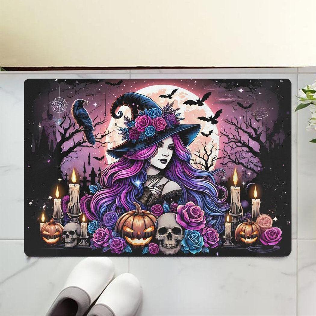 Halloween Witch Doormat Gothic Doormat for Spooky Season-MoonChildWorld