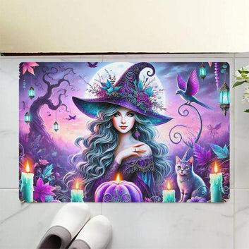 Halloween Witch Doormat Gothic Doormat for Spooky Season-MoonChildWorld