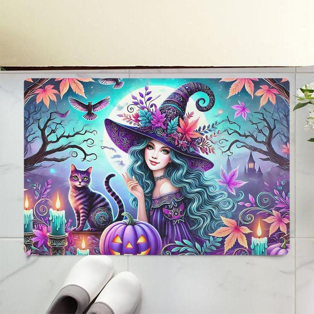 Halloween Witch Doormat Gothic Doormat for Spooky Season-MoonChildWorld