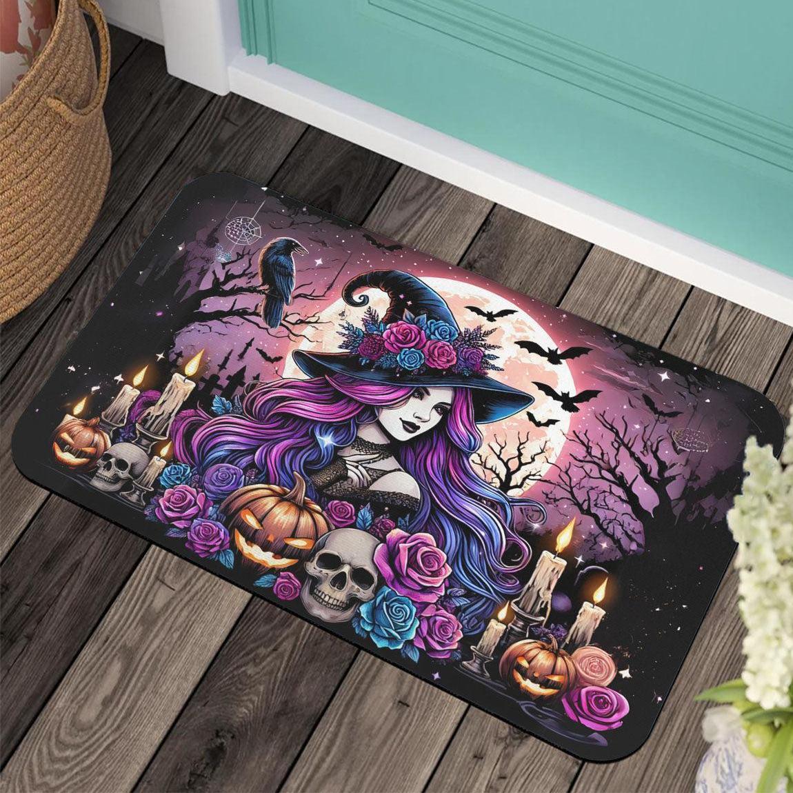 Halloween Witch Doormat Gothic Doormat for Spooky Season-MoonChildWorld