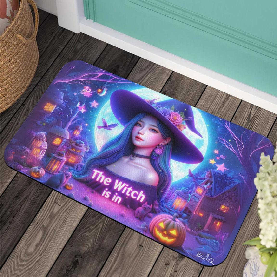 Halloween Witch Doormat Gothic Doormat for Spooky Season-MoonChildWorld