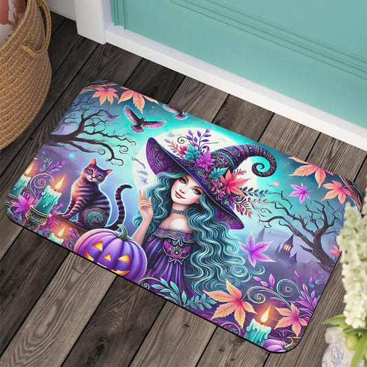 Halloween Witch Doormat Gothic Doormat for Spooky Season-MoonChildWorld