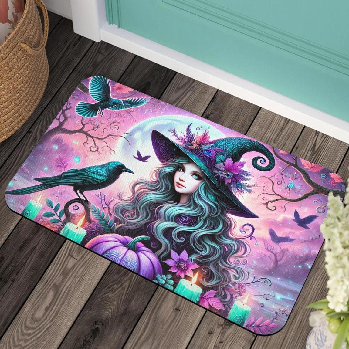 Halloween Witch Doormat Gothic Doormat for Spooky Season-MoonChildWorld
