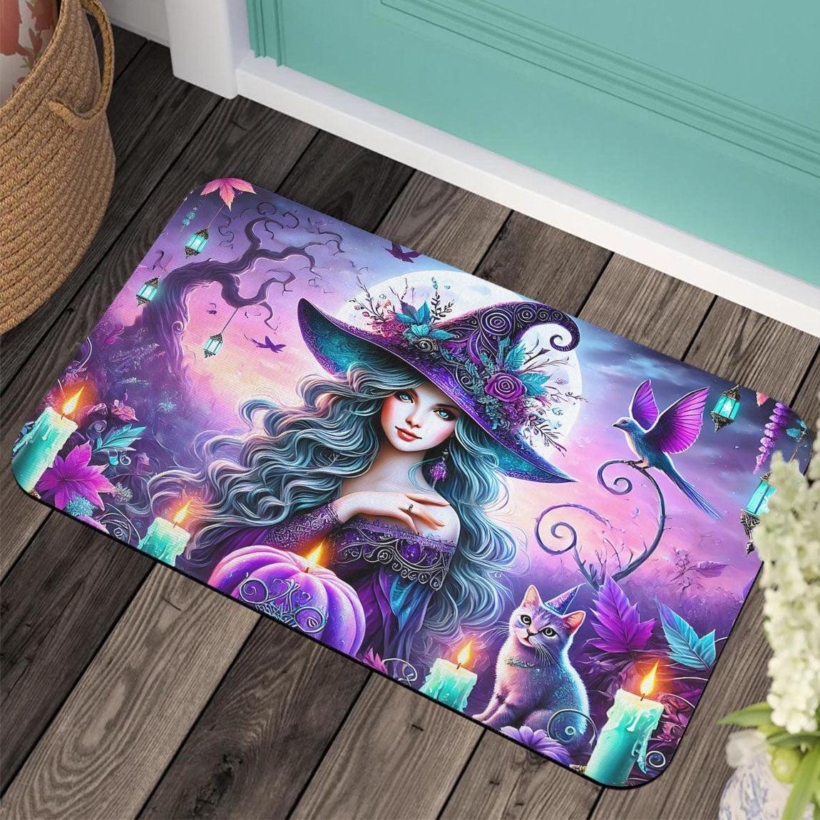 Halloween Witch Doormat Gothic Doormat for Spooky Season-MoonChildWorld