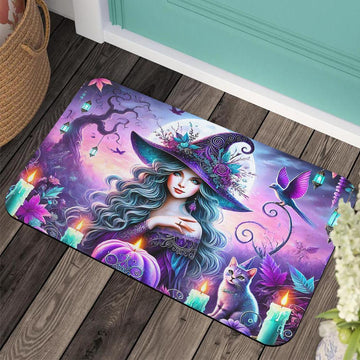 Halloween Witch Doormat Gothic Doormat for Spooky Season-MoonChildWorld