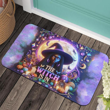 Halloween Witch Doormat Mystic Witch Doormat for Spooky Season-MoonChildWorld
