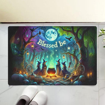 Halloween Witch Doormat for Spooky Season-MoonChildWorld