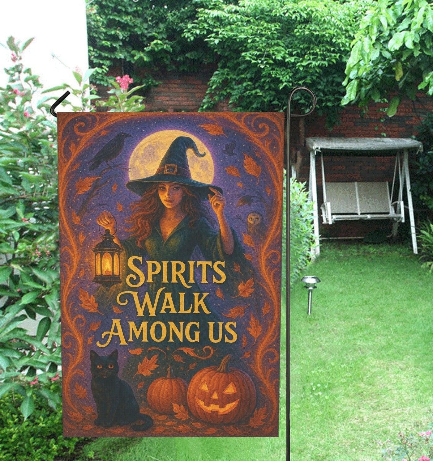 Halloween Witch Garden Flag and House Flag for Pagan Samhain Home Decor-MoonChildWorld