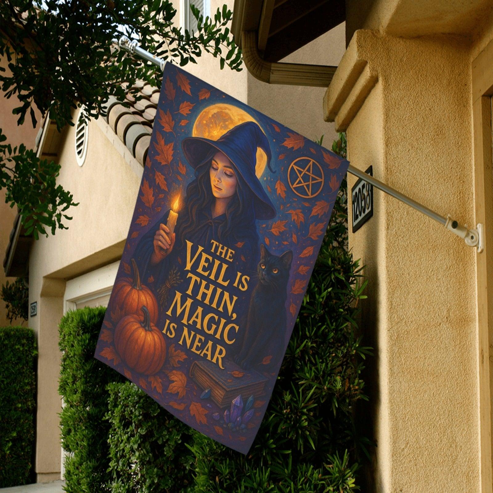 Halloween Witch Garden Flag and House Flag for Pagan Samhain Home Decor-MoonChildWorld