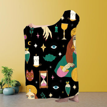 Halloween Witch Hooded blanket