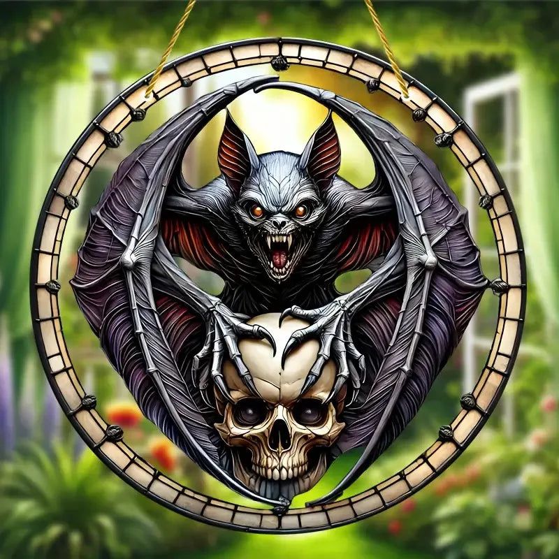 Halloween window decor Witchy suncatcher Gothic Christmas Suncatcher Witch Hanging Ornament-MoonChildWorld