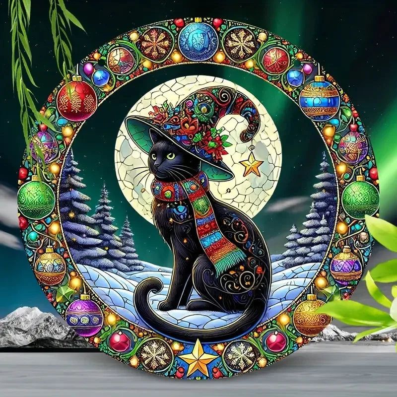 Halloween window decor Witchy suncatcher Gothic Christmas Suncatcher Witch Hanging Ornament-MoonChildWorld