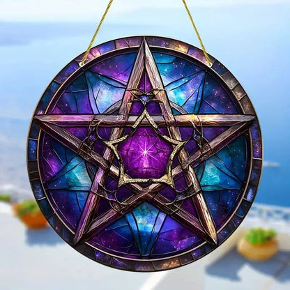 Halloween window decor Witchy suncatcher Gothic Christmas Suncatcher Witch Hanging Ornament-MoonChildWorld