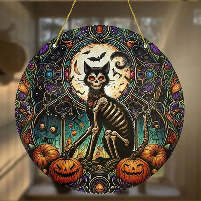 Halloween window decor Witchy suncatcher Gothic Christmas Suncatcher Witch Hanging Ornament-MoonChildWorld