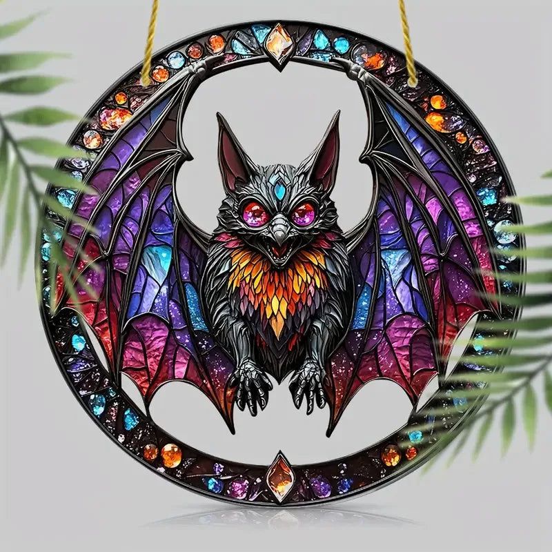 Halloween window decor Witchy suncatcher Gothic window art Witch Hanging Ornament-MoonChildWorld