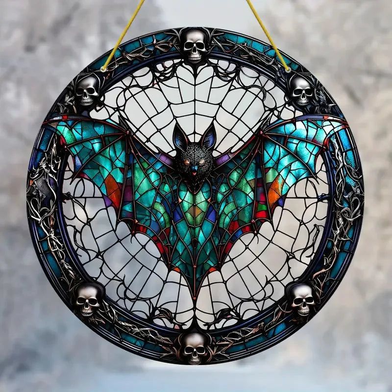 Halloween window decor Witchy suncatcher Gothic window art Witch Hanging Ornament-MoonChildWorld