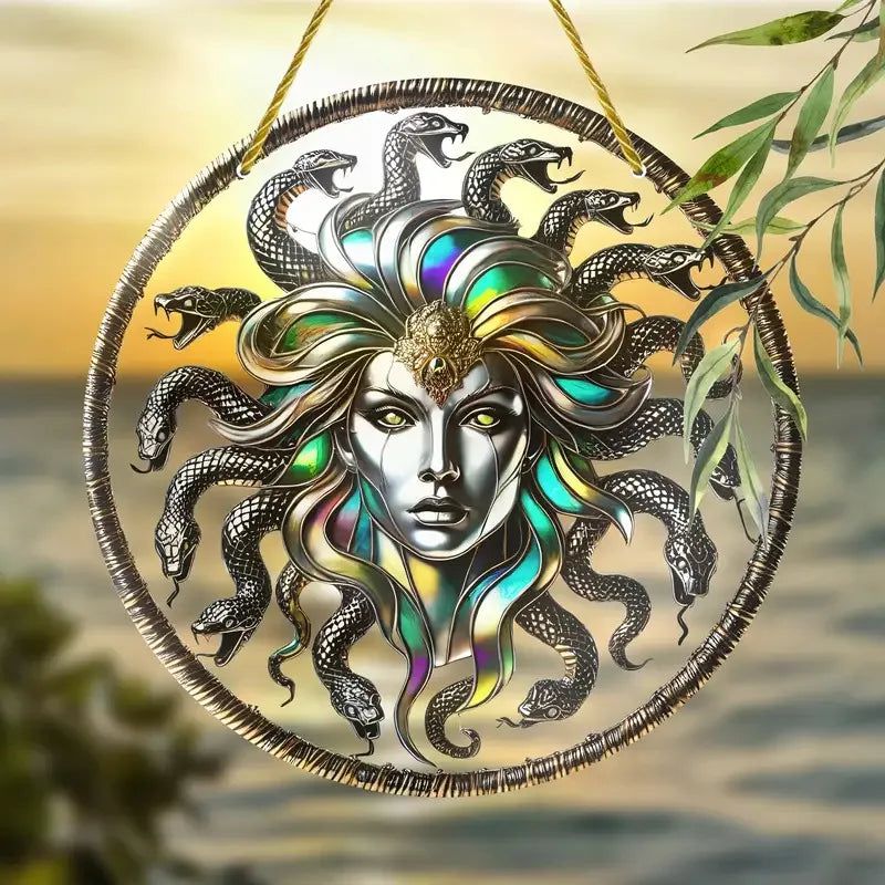 Halloween window decor Witchy suncatcher Gothic window art Witch Hanging Ornament-MoonChildWorld